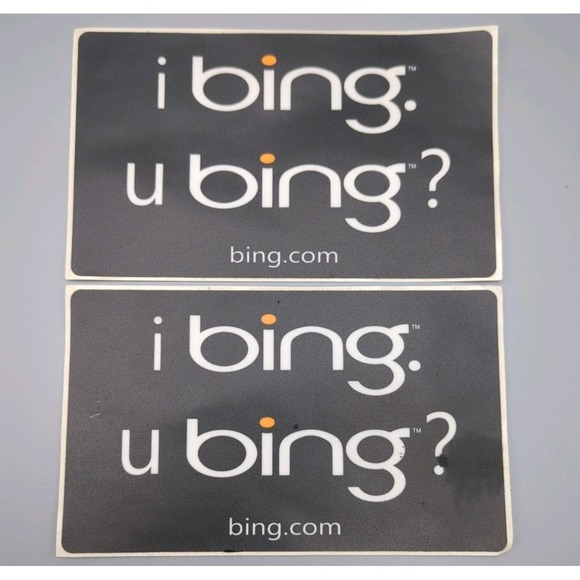 Microsoft Advertising Promo SWAG Search Engine Bing Sticker Rare‎ Pair